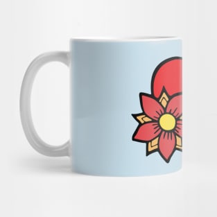 Romantic Heart With Flowers Mug